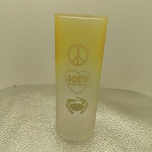Peace, Love Joe’s Crab Shack Frosted Shot Glass, 5.5 Tall